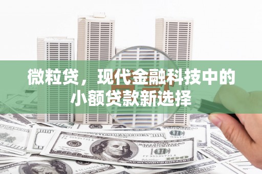 梁平微粒贷，现代金融科技中的小额贷款新选择