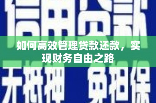 梁平如何高效管理贷款还款，实现财务自由之路