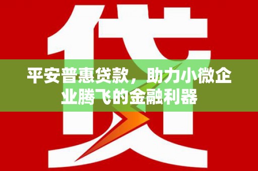梁平平安普惠贷款，助力小微企业腾飞的金融利器