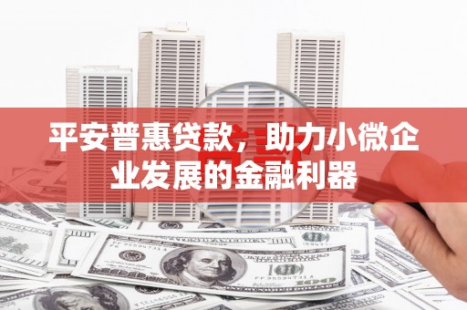 梁平平安普惠贷款，助力小微企业发展的金融利器