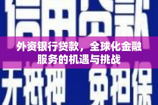 梁平外资银行贷款，全球化金融服务的机遇与挑战