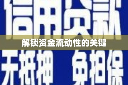 梁平解锁资金流动性的关键