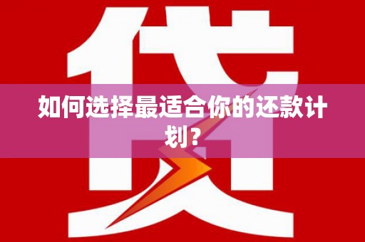 梁平如何选择最适合你的还款计划？